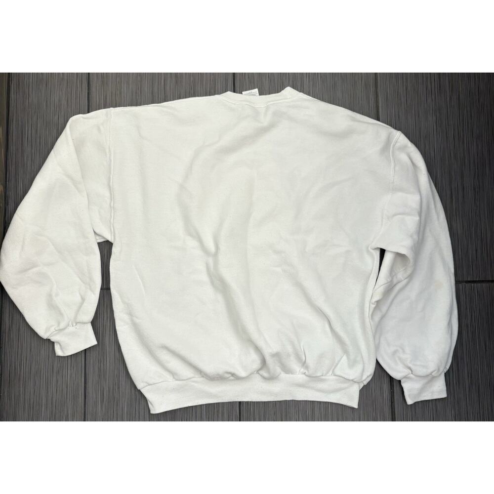 Vintage Cat Halloween Crew Neck Sweatshirt Women’s Large White Fun - Picture 3 of 6